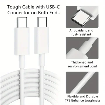 5 Pack 20W USB-C Fast Charge Cable 3FT 2