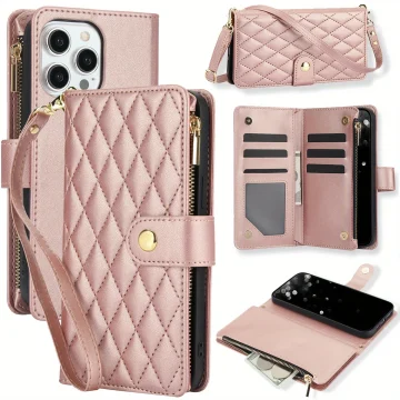 Crossbody Zipper Wallet Case for iPhone 1 | PricZone