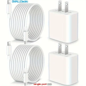 20W USB C Fast Charger 2 Pack with 6ft Cables product image