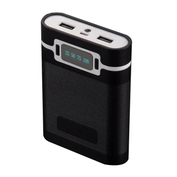 Black 18650 DIY Power Bank Case 2 USB Display 1 | PricZone