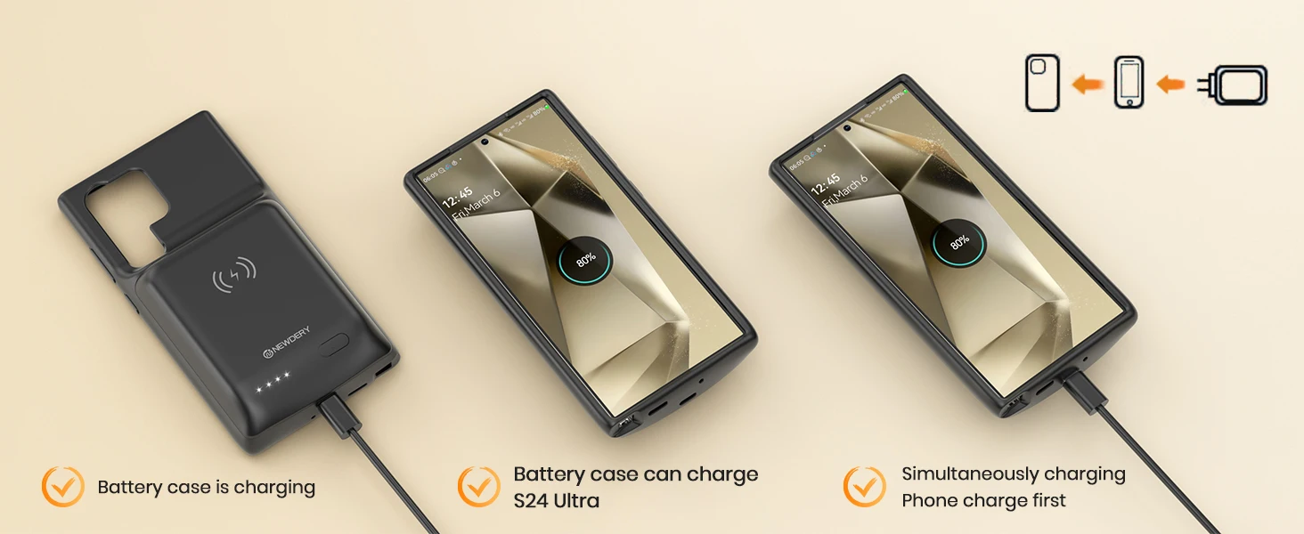NEWDERY Wireless Battery Case for S24 Ultra 9