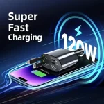 120W 4 in 1 Retractable USB C Car Charger 1 | PricZone