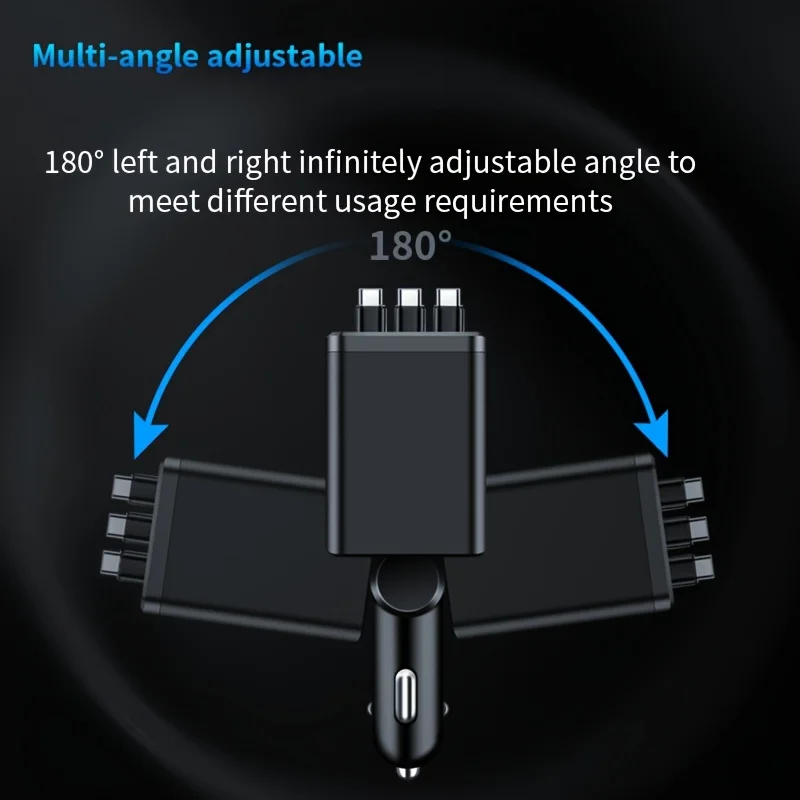 120W Dual TypeC Retractable Car Charger 6 | PricZone 120W Dual Type C Retractable Car Charger 6 | PricZone