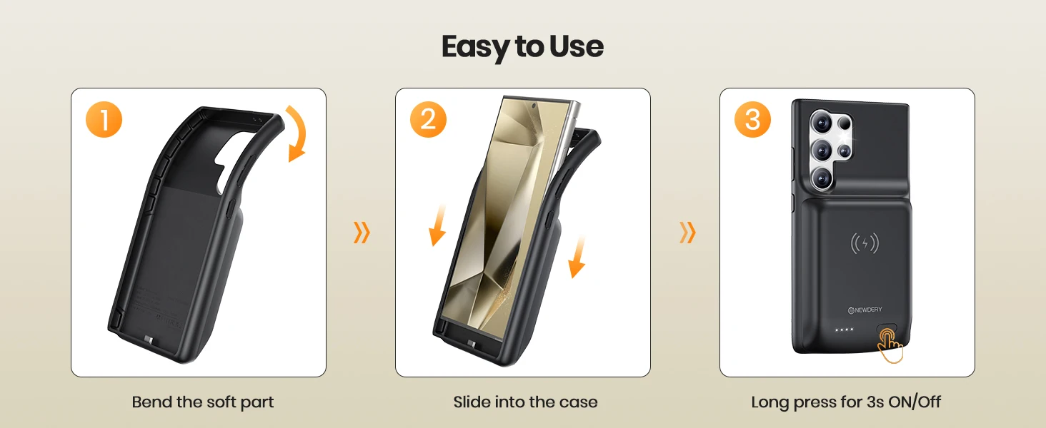 NEWDERY Wireless Battery Case for S24 Ultra 14