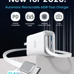 65W 3 Port Retractable USB C GaN Charger 2 | PricZone