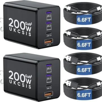 200W GaN5 4 Port USB C Fast Charger 2 Pack 1 | PricZone