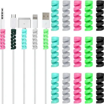 100pc Multicolor Silicone Cable Protectors 1 | PricZone