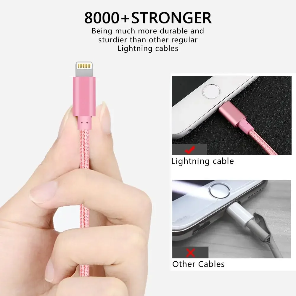 4-Pack MFi iPhone Charging Cables 3ft-10ft 10