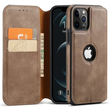 Leather RFID Wallet Case for iPhone 16 to XS 1