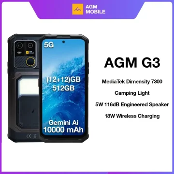 AGM G3 5G Rugged Phone 512GB 10000mAh 1