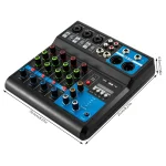 Channel Audio Mixer Soundboard USB Bluetooth Reverb 3 | PricZone