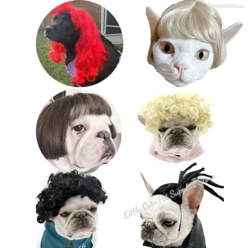 Funny Dog Cosplay Wig Fashion Headwear Apparel Toy Pet 1 | PricZone