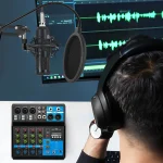 Channel Audio Mixer Soundboard USB Bluetooth Reverb 6 | PricZone