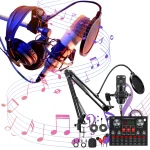 All In One Podcast Equipment Bundle Audio Mixer V8K Live 1 | PricZone