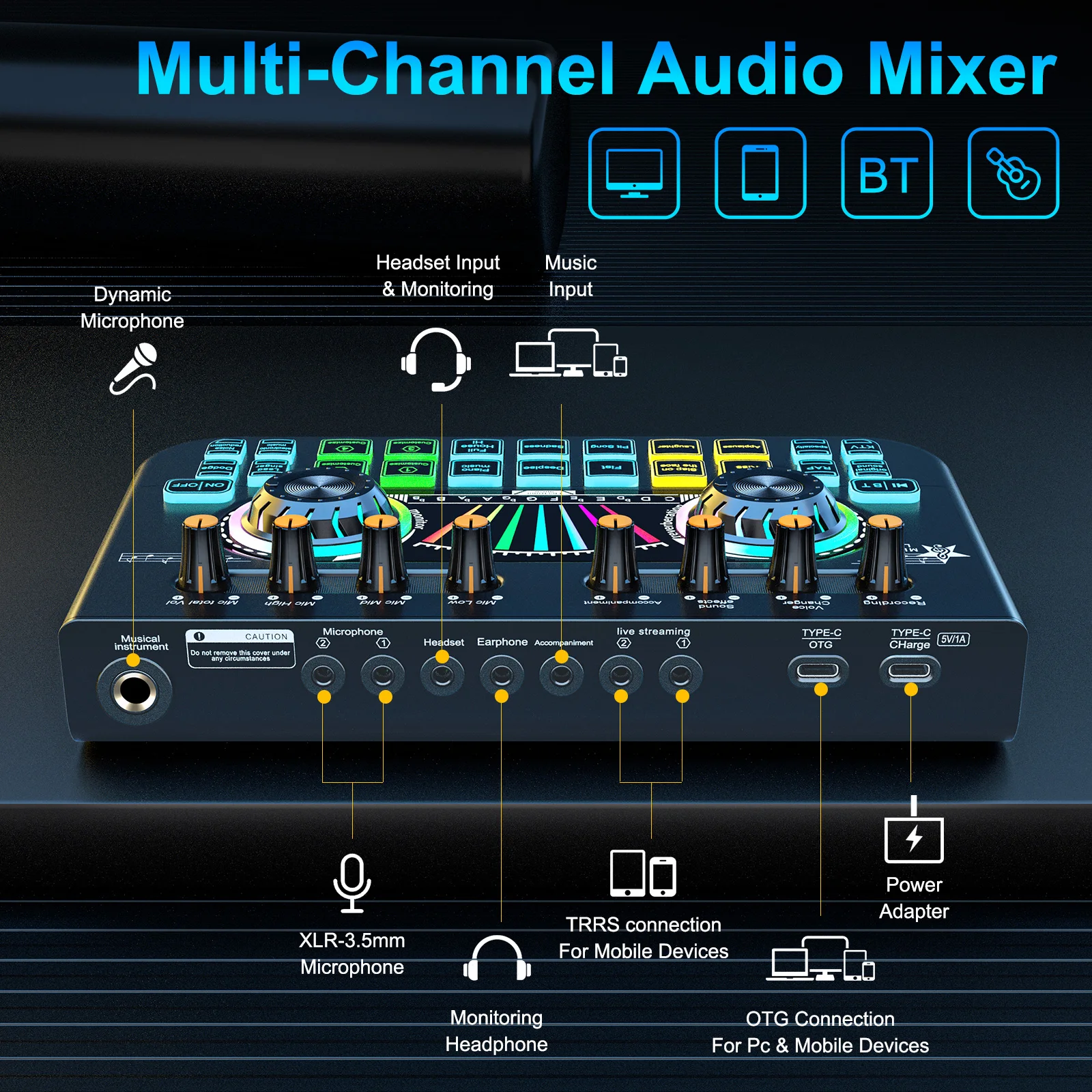 Tenlamp Mixer and Sound Card X3 for Studio Ideal for Use 4 | PricZone Tenlamp Mixer and Sound Card X3 for Studio Ideal for Use 4 | PricZone