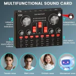 All In One Podcast Equipment Bundle Audio Mixer V8K Live 4 | PricZone