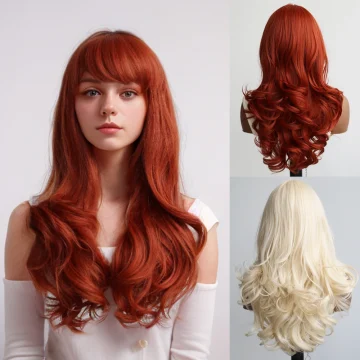 Romance Wave High Layer Loose Curl Synthetic Wig with Bangs 1