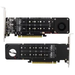 4 Bay NVMe PCIe x16 M2 SSD Adapter Card 1 | PricZone