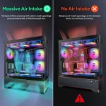 Atx Mid Tower PC Case with 6 Pre Installed PWM RGB Fans 2 | PricZone