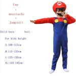 Mario Super Luigi Brothers Cosplay Costume Set Kids 6 | PricZone