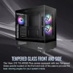 Mid Tower E Atx Case with 3 Argb Fans Dual Tempered Glass 3 | PricZone