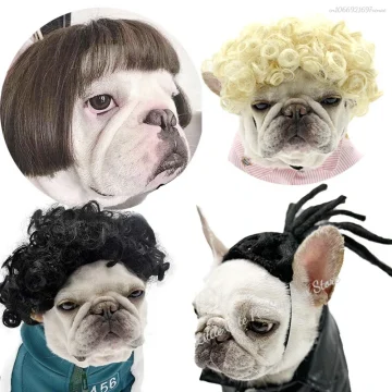 Funny Dog Cosplay Wig Fashion Headwear Apparel Toy Pet 2