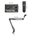 Podcast Microphone Suit with Sound Card Audio Mixer Noise 6 | PricZone