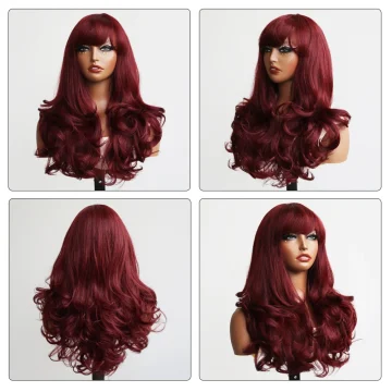Romance Wave High Layer Loose Curl Synthetic Wig with Bangs 2