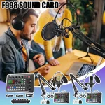 Podcast Microphone Suit with Sound Card Audio Mixer Noise 2 | PricZone