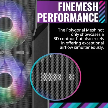 Td500V2-Kgnn-S00 Atx Mid-Tower Case with Polygonal Mesh 2