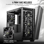 MidTower Atx PC Case with 4 Pwm Fans Dual Mesh Intake 3 | PricZone Mid Tower Atx PC Case with 4 Pwm Fans Dual Mesh Intake 3 | PricZone