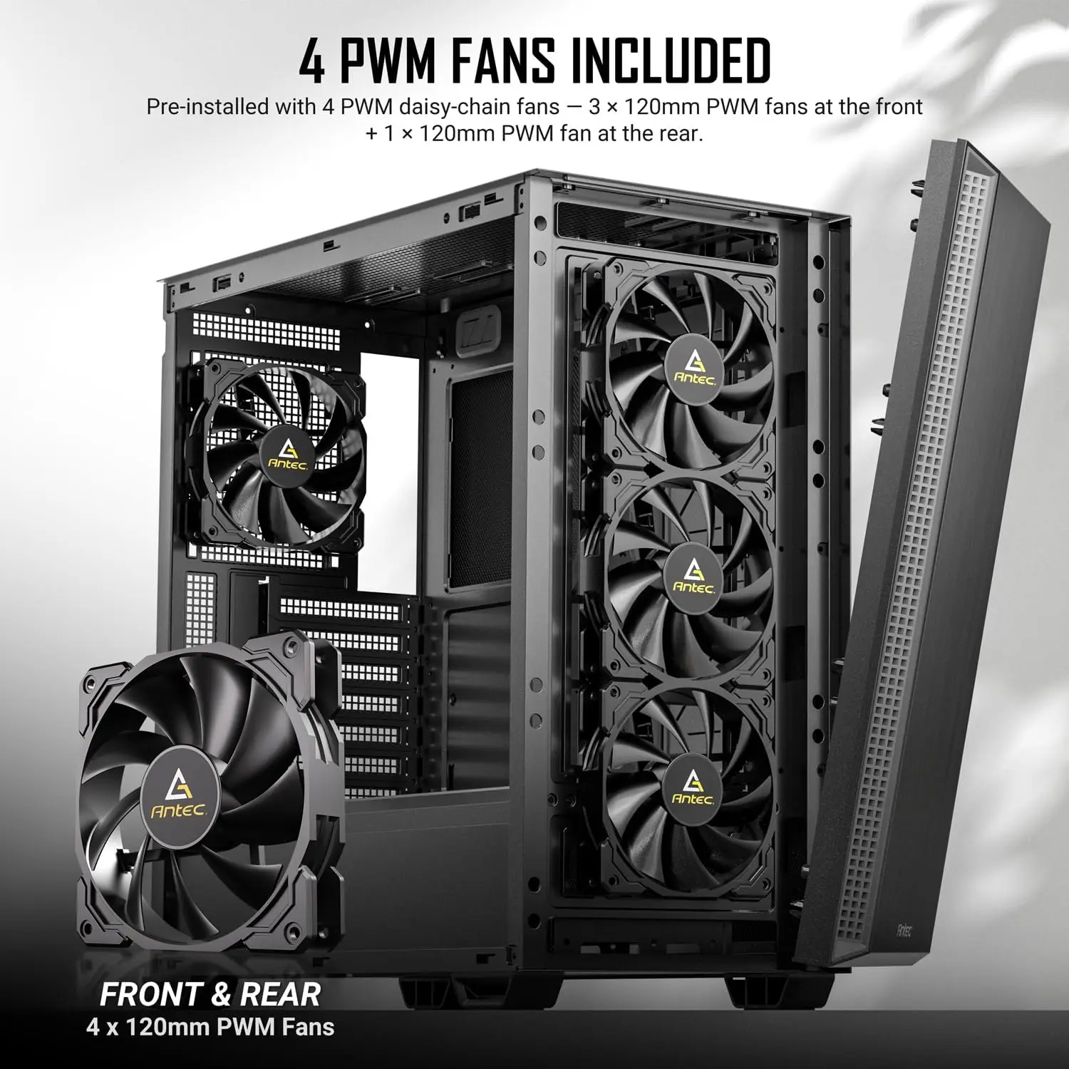 MidTower Atx PC Case with 4 Pwm Fans Dual Mesh Intake 3 | PricZone Mid Tower Atx PC Case with 4 Pwm Fans Dual Mesh Intake 3 | PricZone
