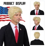 Synthetic Blonde Costume Wig for Adults with Funny Stickers 4 | PricZone Synthetic Blonde Costume Wig for Adults with Funny Stickers 4 | PricZone