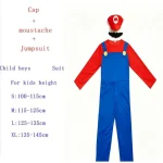 Mario Super Luigi Brothers Cosplay Costume Set Kids 5 | PricZone