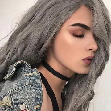 Long Wavy Middle Part with No Bangs Synthetic Fiber Curly 1