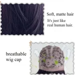 Ashley Dark Purple Wig Female 22Inch Long Hair Curtain 6 | PricZone
