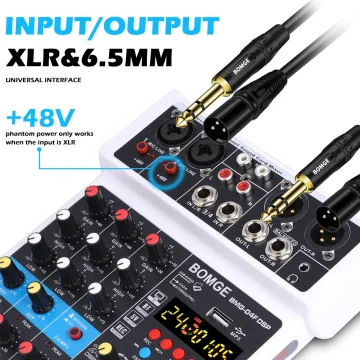 Bbomge 4 Channel 24 Dsp DJ Audio Sound Mixer Interface 1 | PricZone