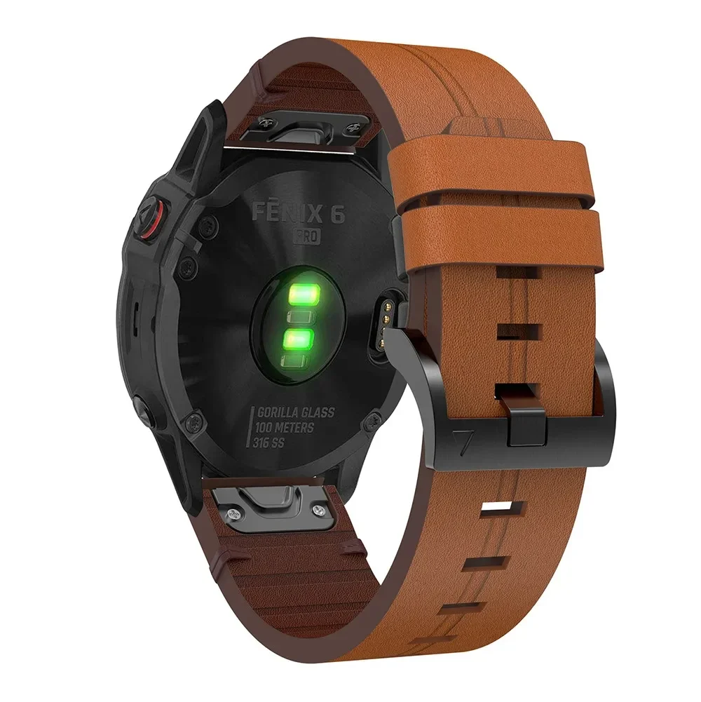 Leather Quickfit 22 26Mm Strap for Garmin Fenix 8 E 7 6 5 5 | PricZone Leather Quickfit 22 26Mm Strap for Garmin Fenix 8 E 7 6 5 5 | PricZone