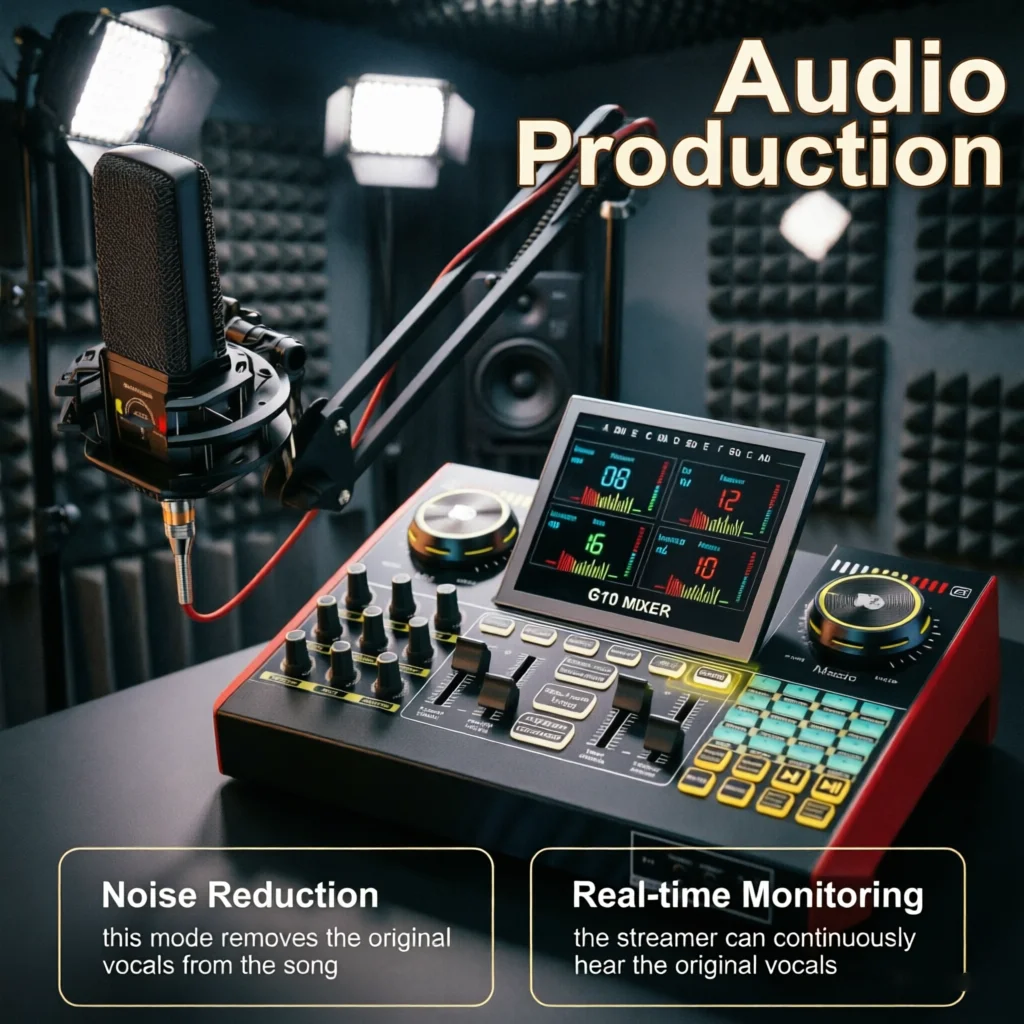Studio Audio Mixer Sound Card with Microphone Kit 12 2 | PricZone Studio Audio Mixer Sound Card with Microphone Kit 12 2 | PricZone