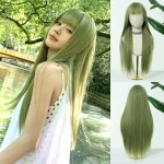 Allbell Magique Mint Green Long Straight Synthetic Wig 1 | PricZone