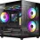 M-Atx Mini-Tower PC Case with 3 Prism Argb Fans Tempered