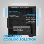 Atx Mid Tower PC Case with Full Acrylic Side Panel 3 6 | PricZone
