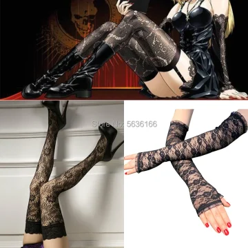 Death Note Misa Amane Stockings Cosplay Socks Gloves Lolita 1 | PricZone