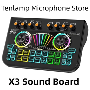 Tenlamp Mixer and Sound Card X3 for Studio Ideal for Use 1 | PricZone