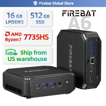 Firebat A6 PC Amd R7 7735Hs 8 Core 16 Thread Computer 16Gb 1 | PricZone