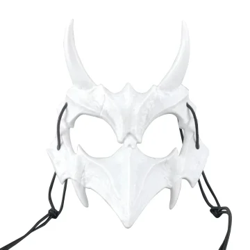 Party Skull Mask Long Teeth Demon Skeleton Half Face 2