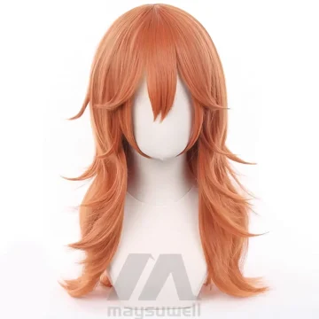 Angel Devil for Chainsaw Man Bangs Long Orange Brown 2