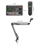 Podcast Microphone Suit with Sound Card Audio Mixer Noise 3 | PricZone