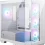 Premium White Mid-Tower Gaming PC Case with Tempered Glass