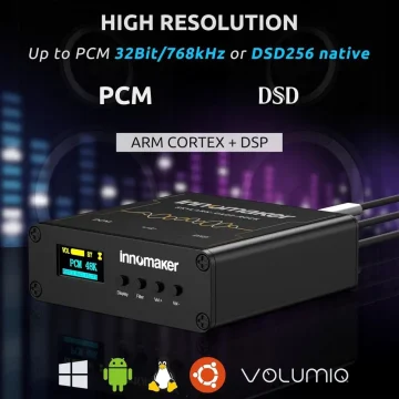 High-Resolution Dac/Amp with 3.5Mm/XLR Outputs Es9038Q2M 2